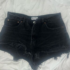 Zara Black Jean Shorts size 10